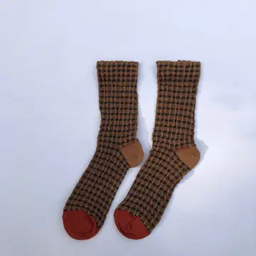 Gingham Waffle Socks image 1