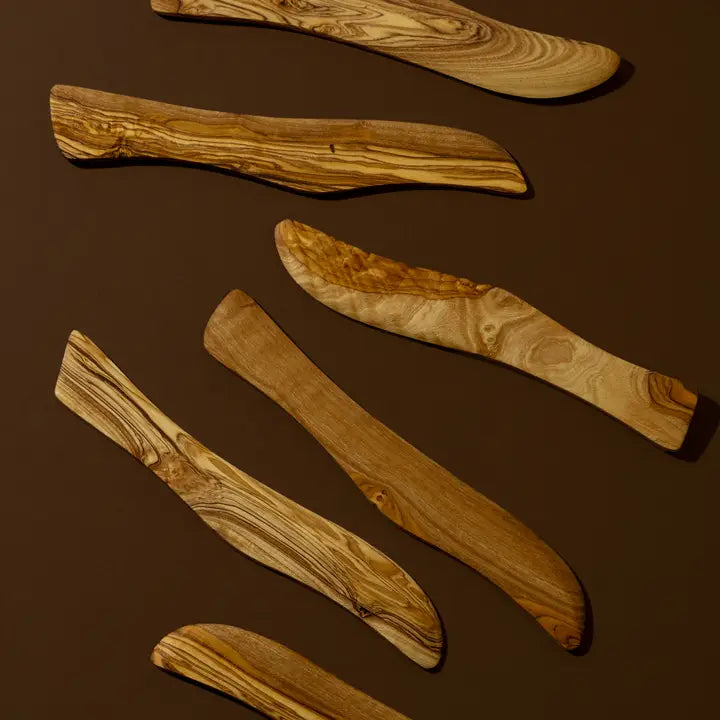Natural Olive Wood Butter Spreader image 0