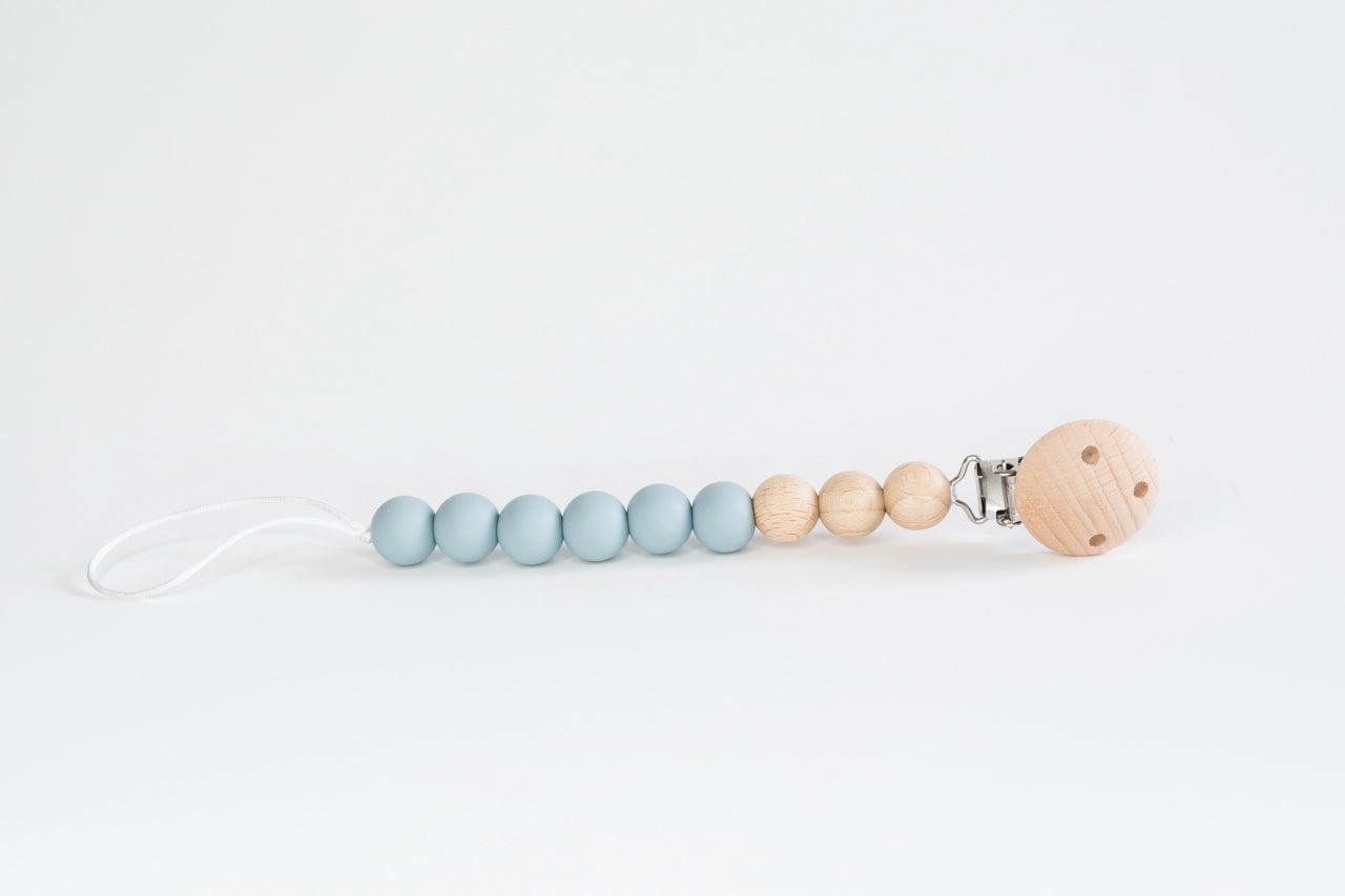 Beaded Pacifier Clip | Wood & Silicone image 4