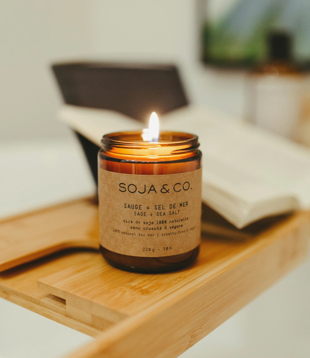 Soy Wax Candle | Sage + Sea Salt image 1